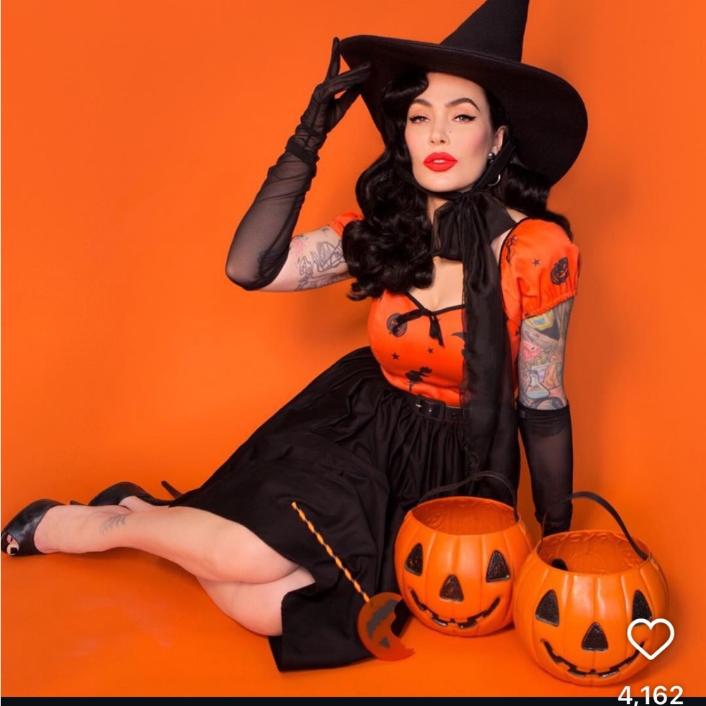 Vixen by Micheline Pitt- Ben Cooper Haunted Honey Halloween Swing Dress